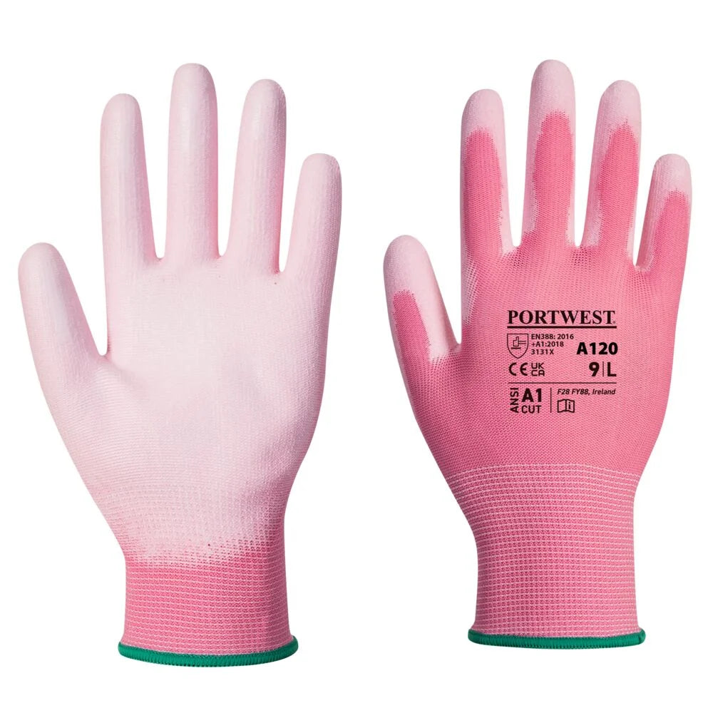 A120 Work Gloves PU Palm Dipped Abrasion and Tear Resistant Black, Large-KarWorkwear
