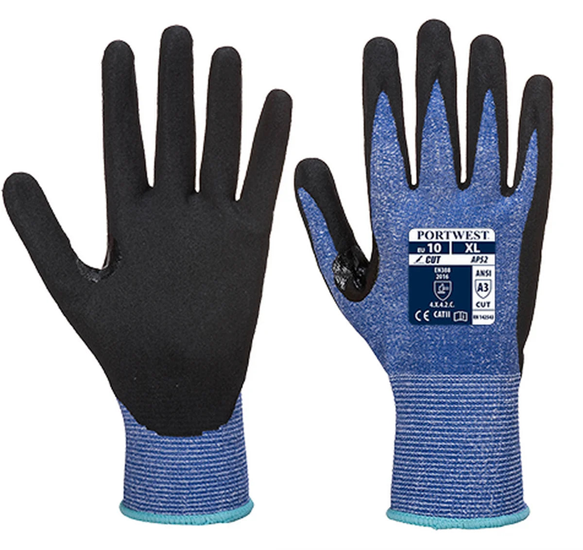 AP52 Dexti Cut Ultra Glove Blue/Black, Large-KarWorkwear