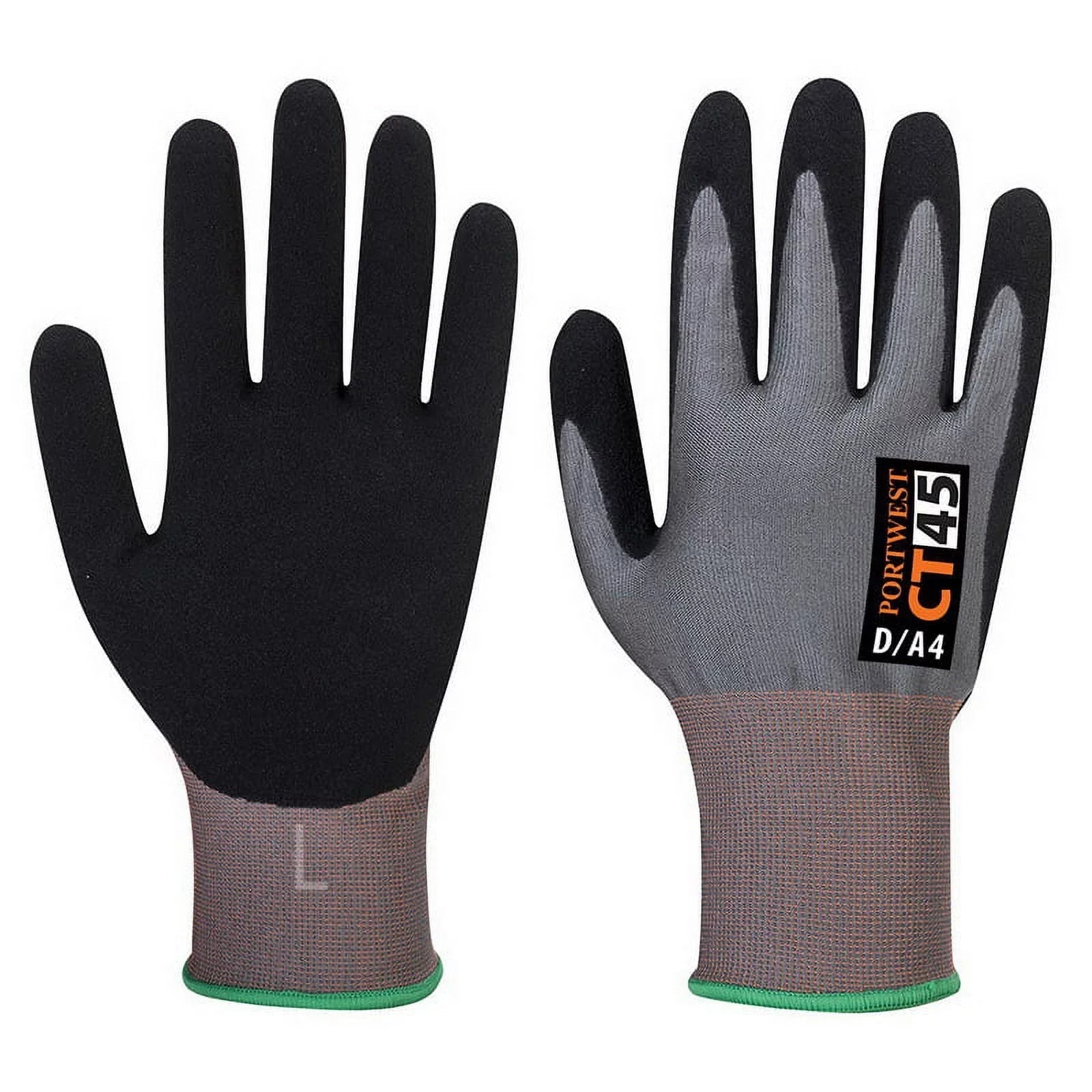 CT45 Cut Resistant D18 Nitrile Work Glove Gray/Black, Large-KarWorkwear
