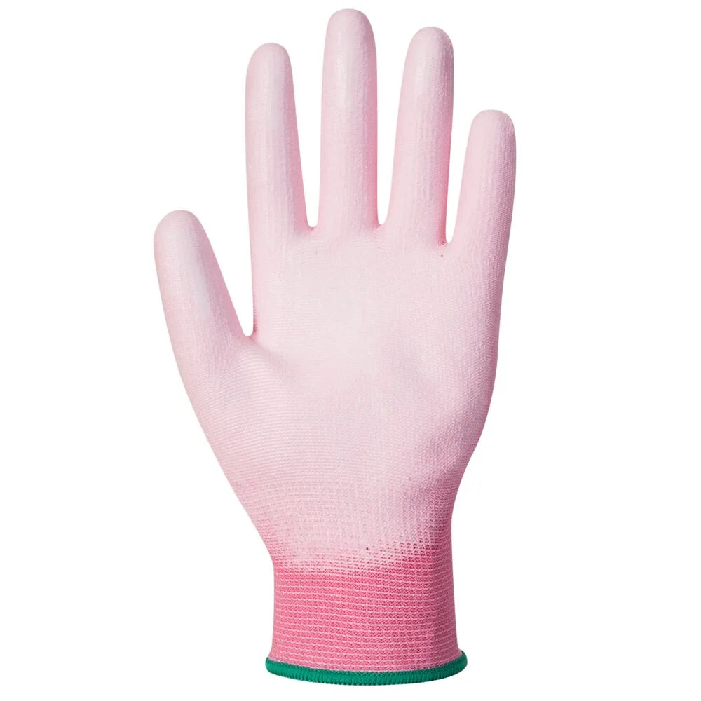 A120 Work Gloves PU Palm Dipped Abrasion and Tear Resistant Pink, Medium-KarWorkwear