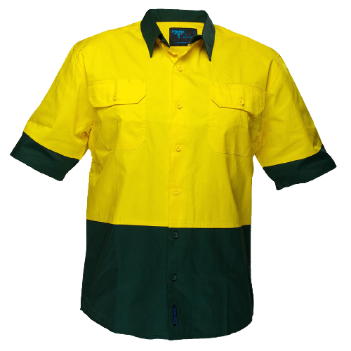 Portwest Hi-Vis Two Tone Lightweight Short Sleeve Shirt Reflective Safety MS802-KarWorkwear