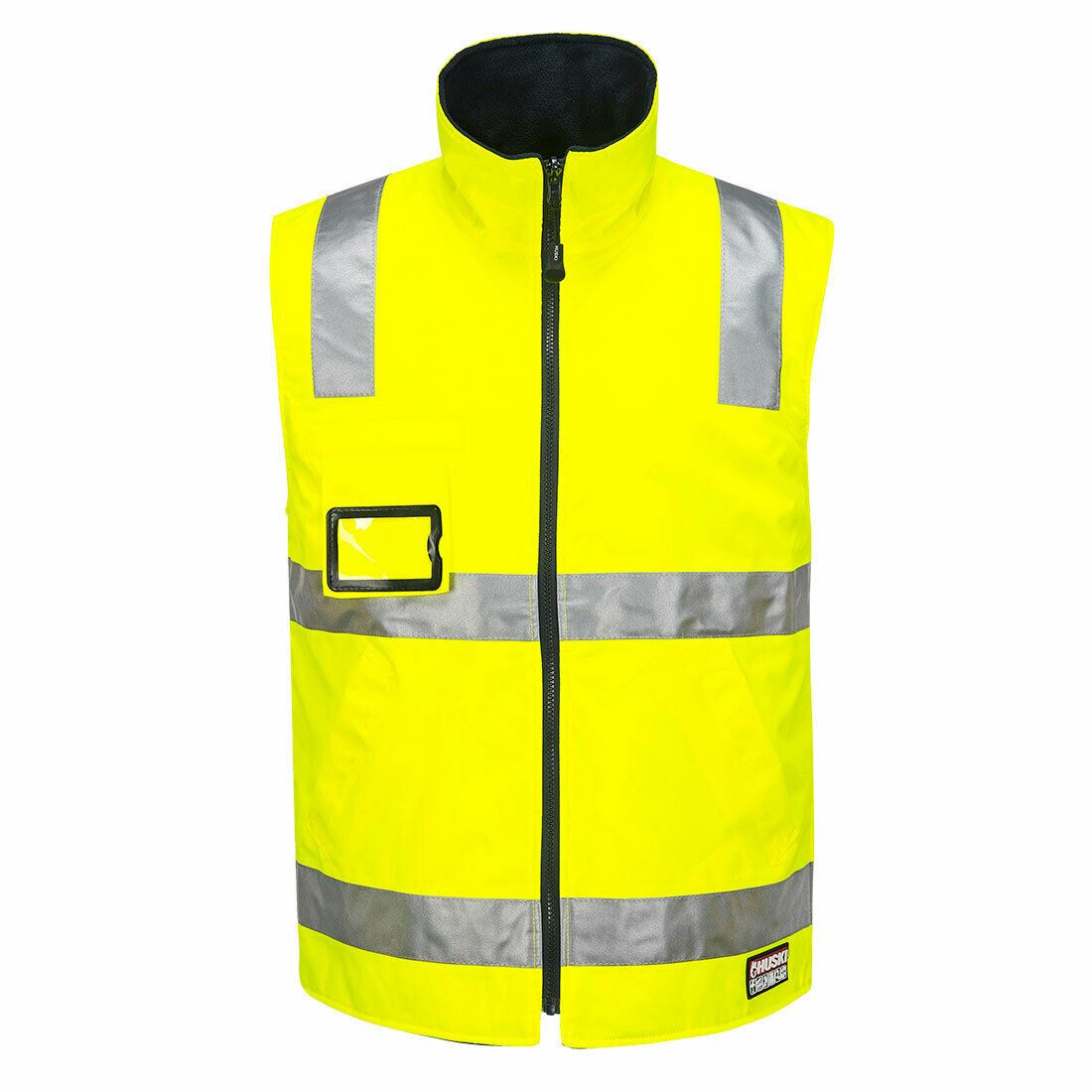 Portwest Mens Huski Traffic Vest Hi-Vis Work Reversible Taped Safety K8132-KarWorkwear