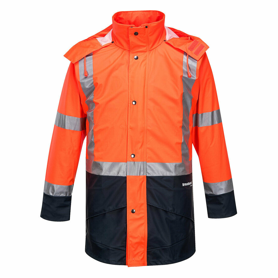 Portwest Mens Huski Farmers Hi-Vis Jacket Waterproof Breathable Taped K8104-KarWorkwear