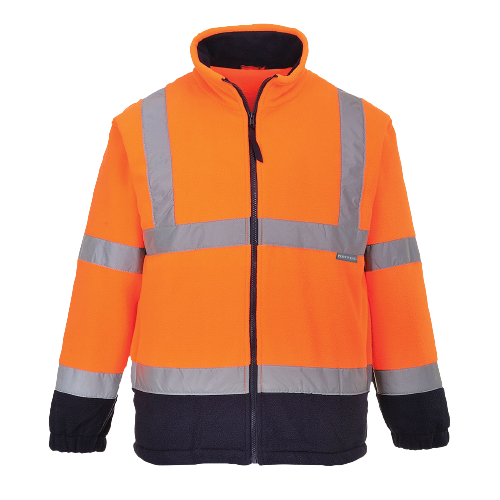 Portwest Polar Fleece Jacket Collar Zip Opening Reflective Work Safety F301-KarWorkwear