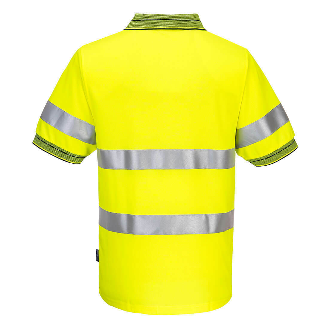 Portwest Mens Prime Mover Short Sleeve Micro Mesh Polo Taped Hi-Vis Work MP510-KarWorkwear