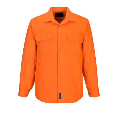 Portwest Hi-Vis Regular Weight Long Sleeve Shirt Breathable Polo Shirt MS988-KarWorkwear