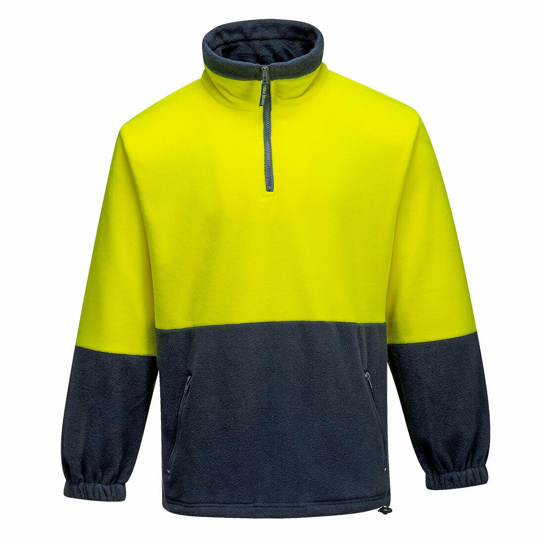 Portwest Mens Hi-Vis Polar Fleece Jumper Waist Draw String Work Comfy MF115-KarWorkwear