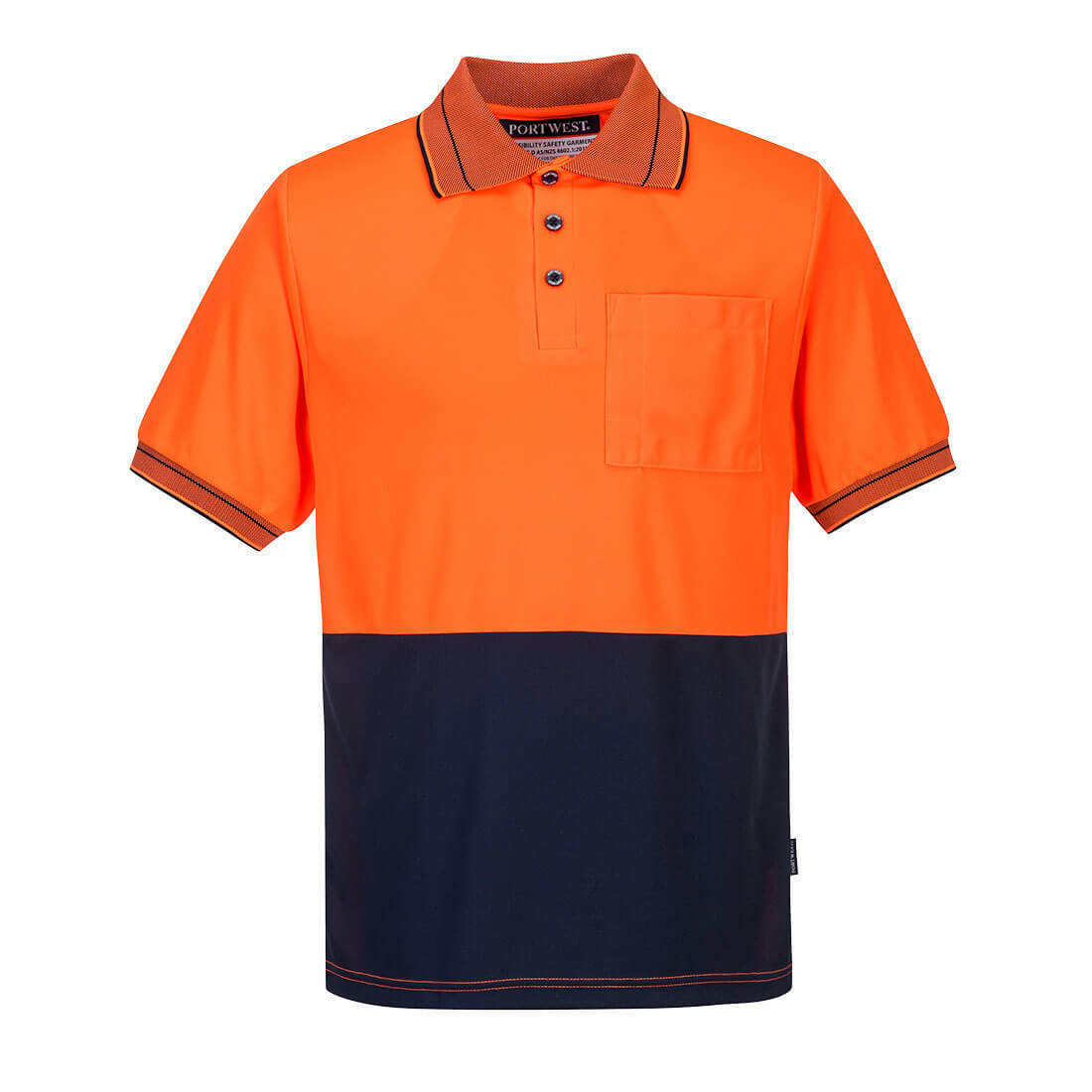 Portwest Mens Prime Mover Hi-Vis Work Shirt Short Sleeve Micro Mesh Polo MP110-KarWorkwear