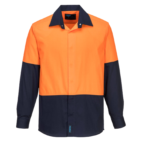Portwest Food Industry Lightweight Cotton Shirt Reflective Work Safety MF150-KarWorkwear