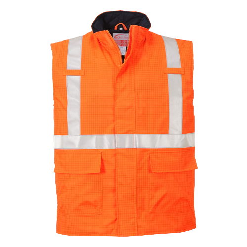 Portwest Bizflame Rain Hi-Vis Antistatic FR Bodywarmer Lightweight Safety S776-KarWorkwear