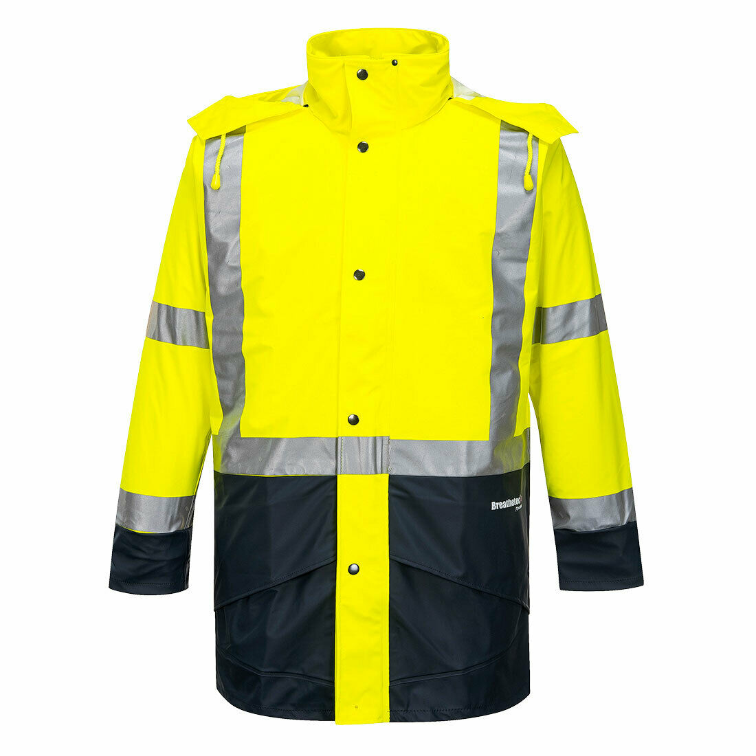 Portwest Mens Huski Farmers Hi-Vis Jacket Waterproof Breathable Taped K8104-KarWorkwear