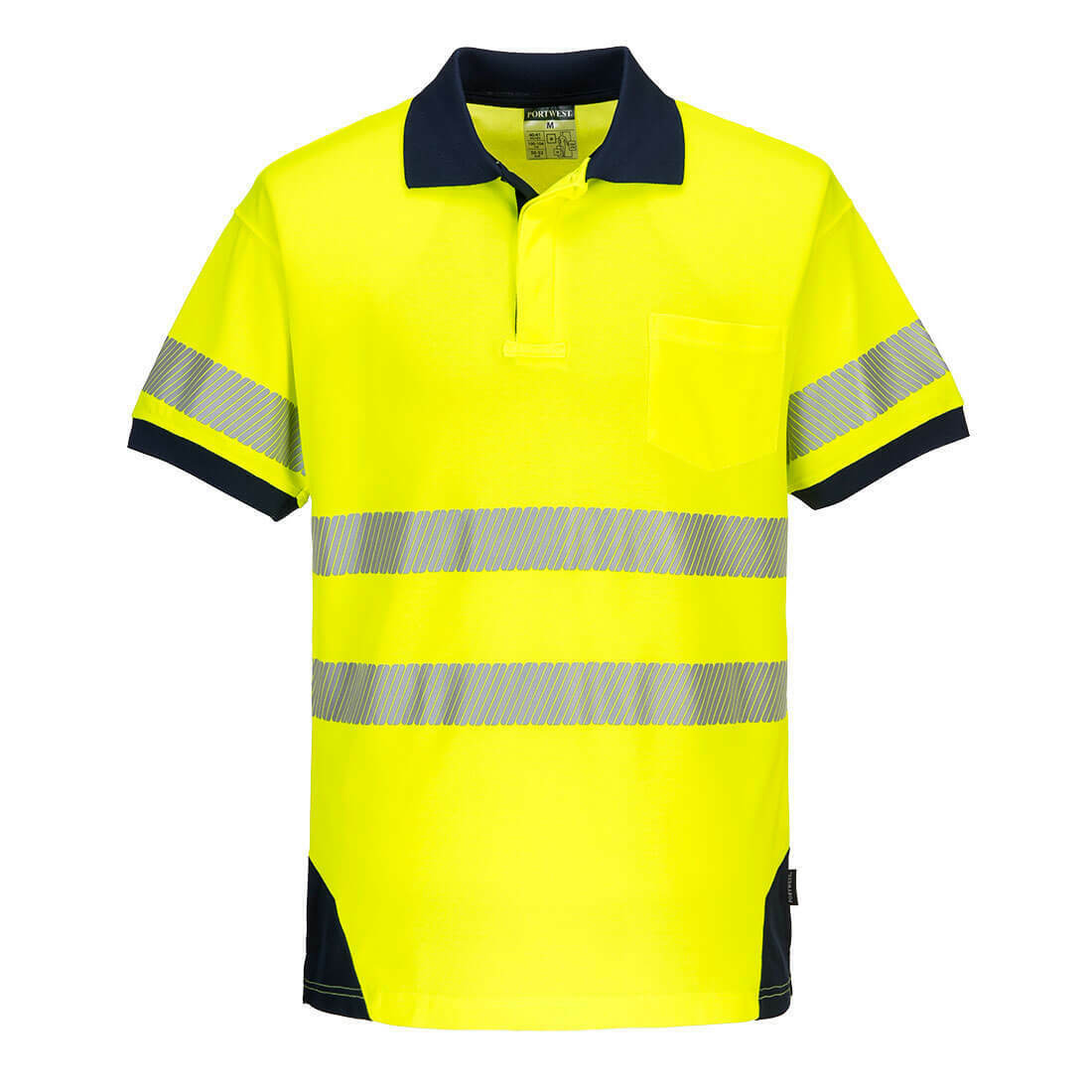 Portwest Mens PW3 Hi-Vis Polo Short Sleeve Cool Dry Comfy Taped Work Shirt T182-KarWorkwear