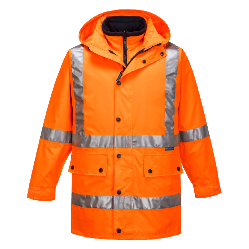 Portwest Max 4-in-1 Rain Jacket with Cross Back Reflective Work Safety MJ331-KarWorkwear