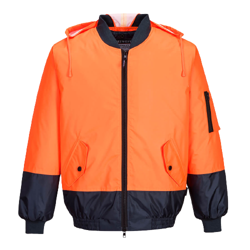 Portwest Hi-Vis Bomber Jacket 2 Tone Waterproof Reflective Work Safety MJ304-KarWorkwear