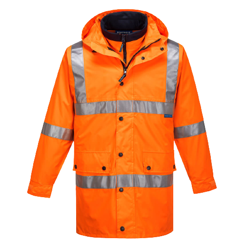 Portwest Argyle Full Day/Night 4-in-1 Jacket 2 Tone Reflective Work Safety MJ883-KarWorkwear