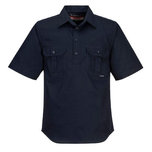 Portwest Adelaide Shirt, Short Sleeve, Light Weight Cotton Polo Shirt MC905-KarWorkwear