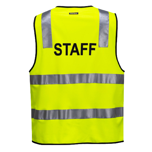 Portwest Staff Zip Vest D/N 2 Tone Hi Vis Reflective Tape Work Safety MZ107-KarWorkwear