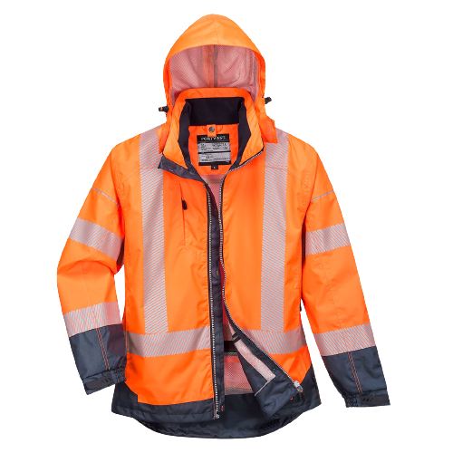 Portwest PW3 Hi-Vis Breathable Jacket 2 Tone Reflective Work Safety Hood T403-KarWorkwear
