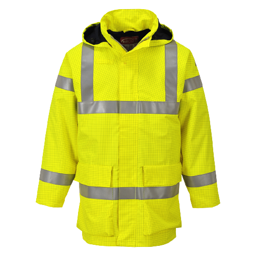 Portwest Mens Bizflame Rain Hi-Vis Multi Lite Jacket Flame Resistant Lining S774-KarWorkwear