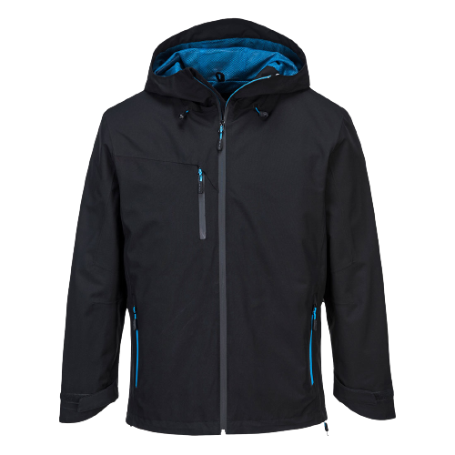 Portwest Mens X3 Shell Jacket Waterproof Hooded Full Zip Breathable Jacket S600-KarWorkwear