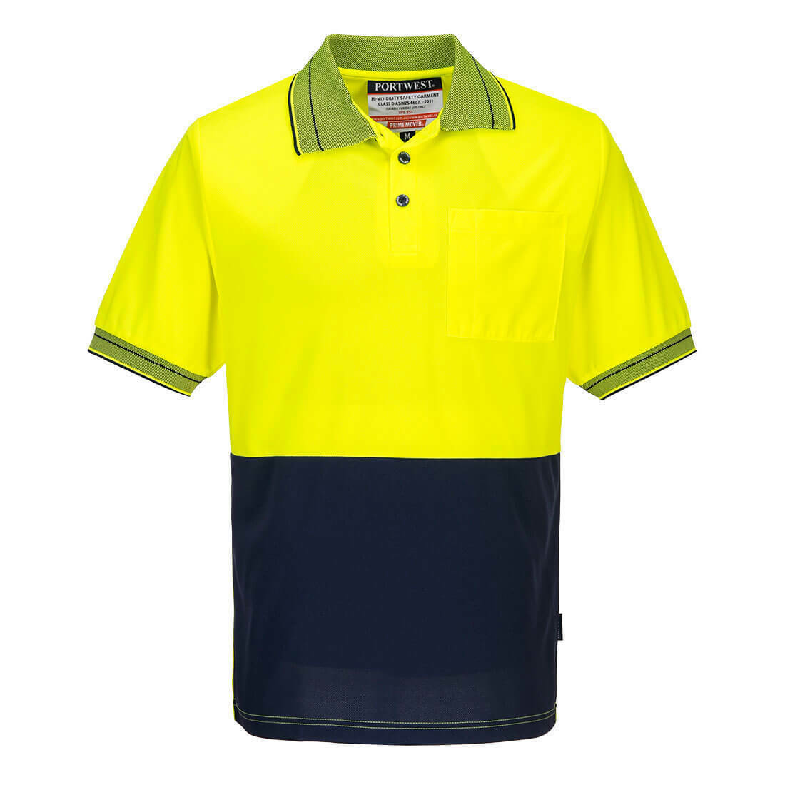 Portwest Mens Prime Mover Hi-Vis Work Shirt Short Sleeve Micro Mesh Polo MP110-KarWorkwear
