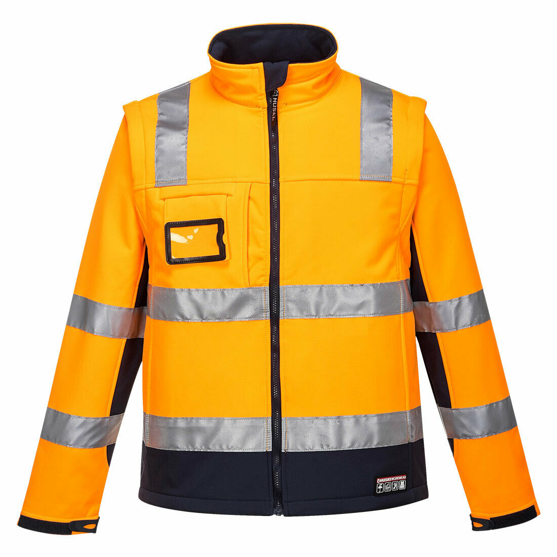 Portwest Mens Huski Chassis Jacket Softshell 2 in 1 Reflective Safety Tape K8074-KarWorkwear