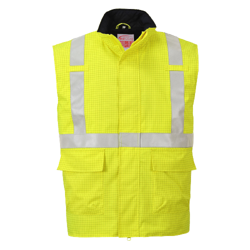 Portwest Bizflame Rain Hi-Vis Antistatic FR Bodywarmer Lightweight Safety S776-KarWorkwear