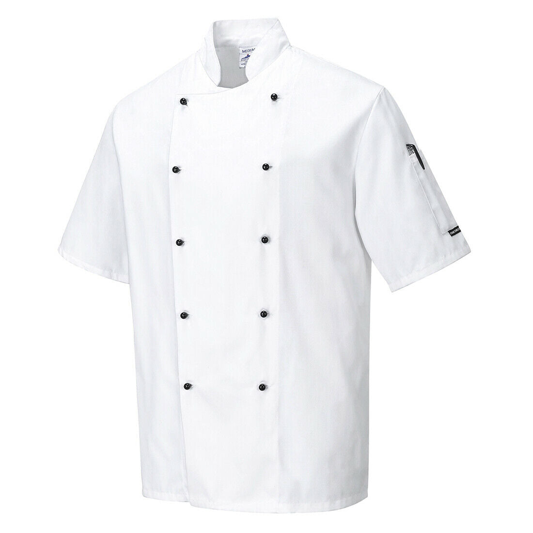 Portwest Mens Kent Chefs Jacket Mandarin Collar Durable Comfort Work C734-KarWorkwear