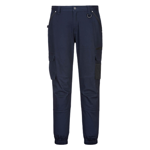Portwest Cuffed Slim Fit Stretch Work Pants Comfortable Tapered Pant MP703-KarWorkwear