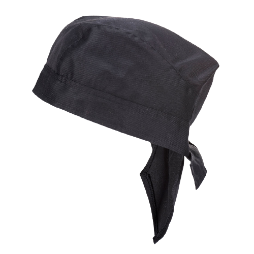 Portwest Chefs Bandana Black Restaurant Uniform Comfortable S903-KarWorkwear