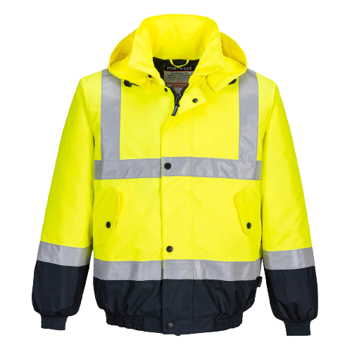 Portwest Hi-Vis Flying Jacket 2 Tone Waterproof Reflective Safety Work MJ204-KarWorkwear