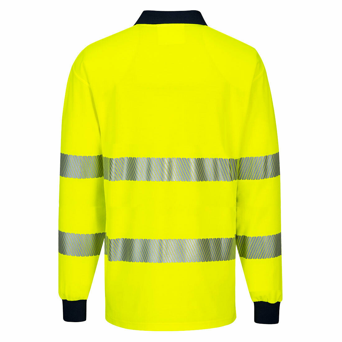 Portwest Mens Long Sleeve PW3 Hi-Vis Polo Shirt  Reflective Safety Workwear T186-KarWorkwear