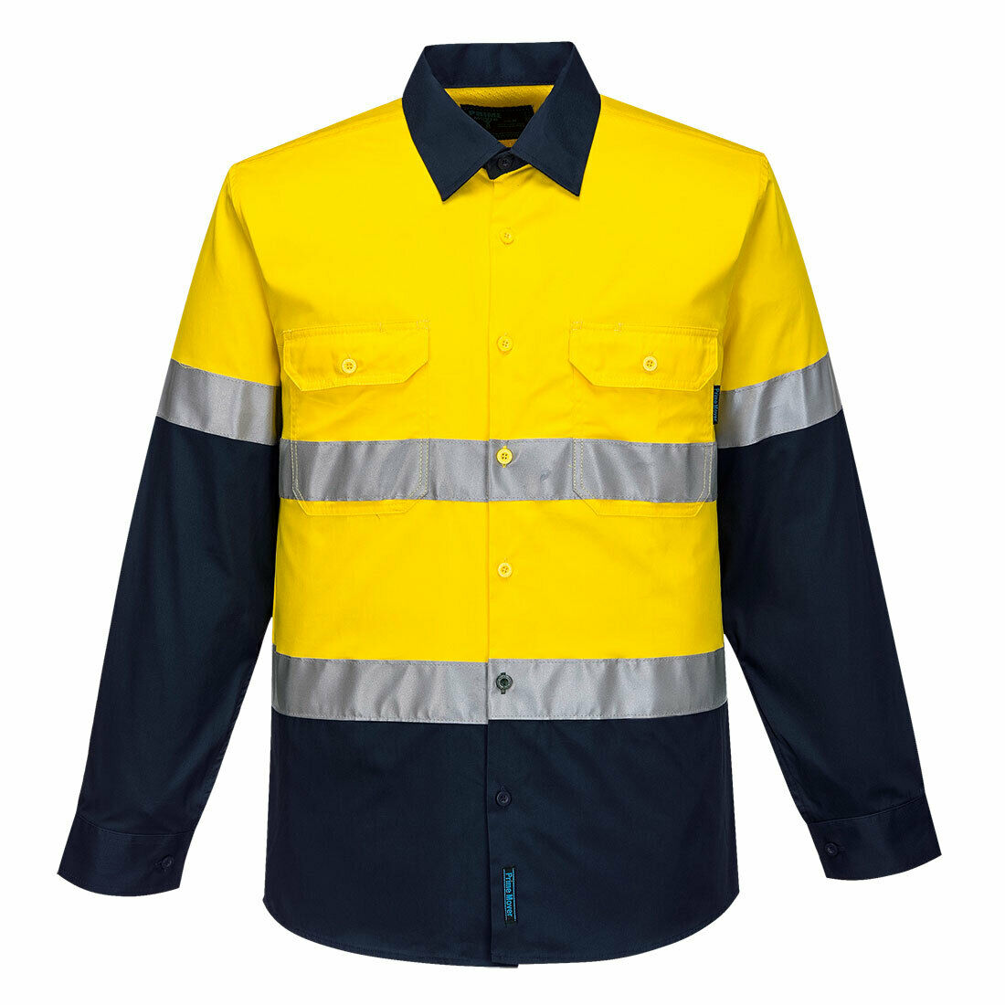 Portwest Mens Prime Mover Taped Hi-Vis Lightweight Long Sleeve Shirt Work MA801-KarWorkwear