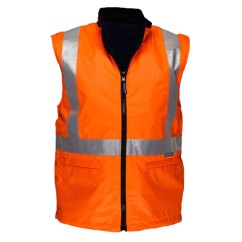 Portwest Cross Back Polar Fleece Reversible Vest Refective Safety MX214-KarWorkwear