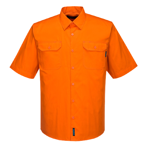 Portwest Hi-Vis Lightweight Short Sleeve Shirt Breathable Polo Shirt Work MS302-KarWorkwear