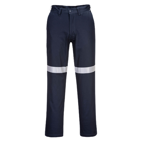 Portwest Straight Leg Pants with Tape Lightweight Reflective Tape MW705-KarWorkwear