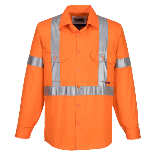 Portwest 100% Lightweight Cotton Long Sleeve Shirt with Cross Back Tape MX301-KarWorkwear