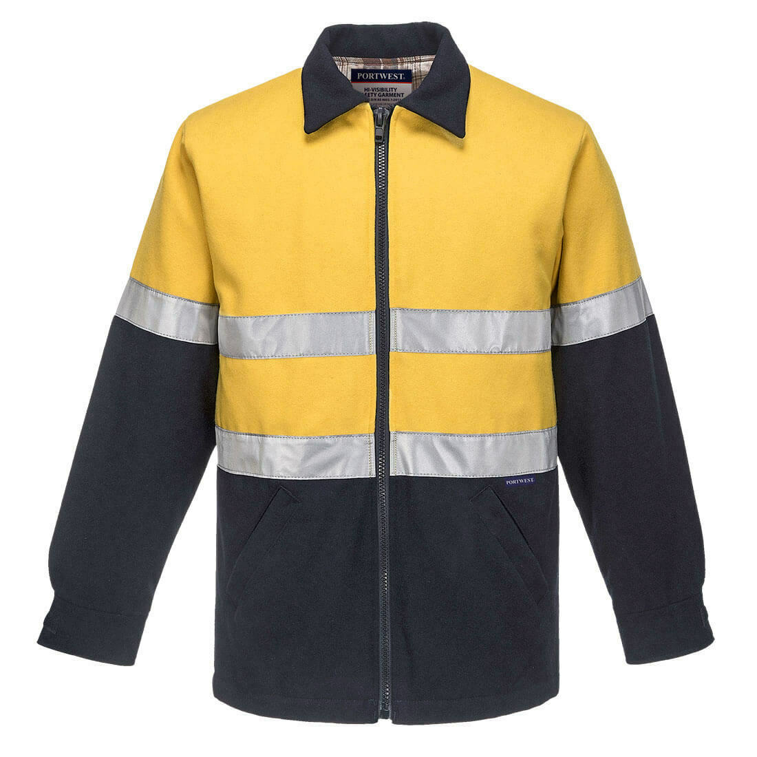 Portwest Mens Wool Blend Bluey Jacket High Vis Day/Night Reflective Safety MW02-KarWorkwear
