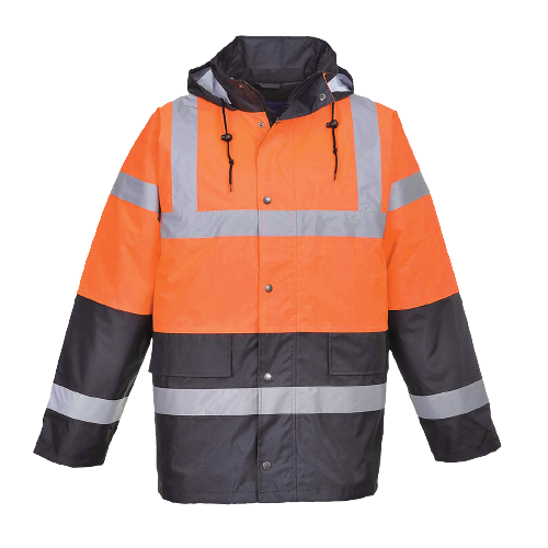 Portwest Hi-Vis Two Tone Traffic Jacket Waterproof Reflective Tape Work S467-KarWorkwear