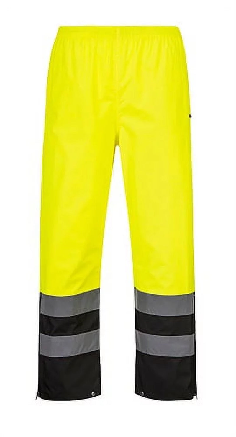 S587 Lightweight Waterproof Hi-Vis Rain Pants Yellow/Black, 3X-Large-KarWorkwear