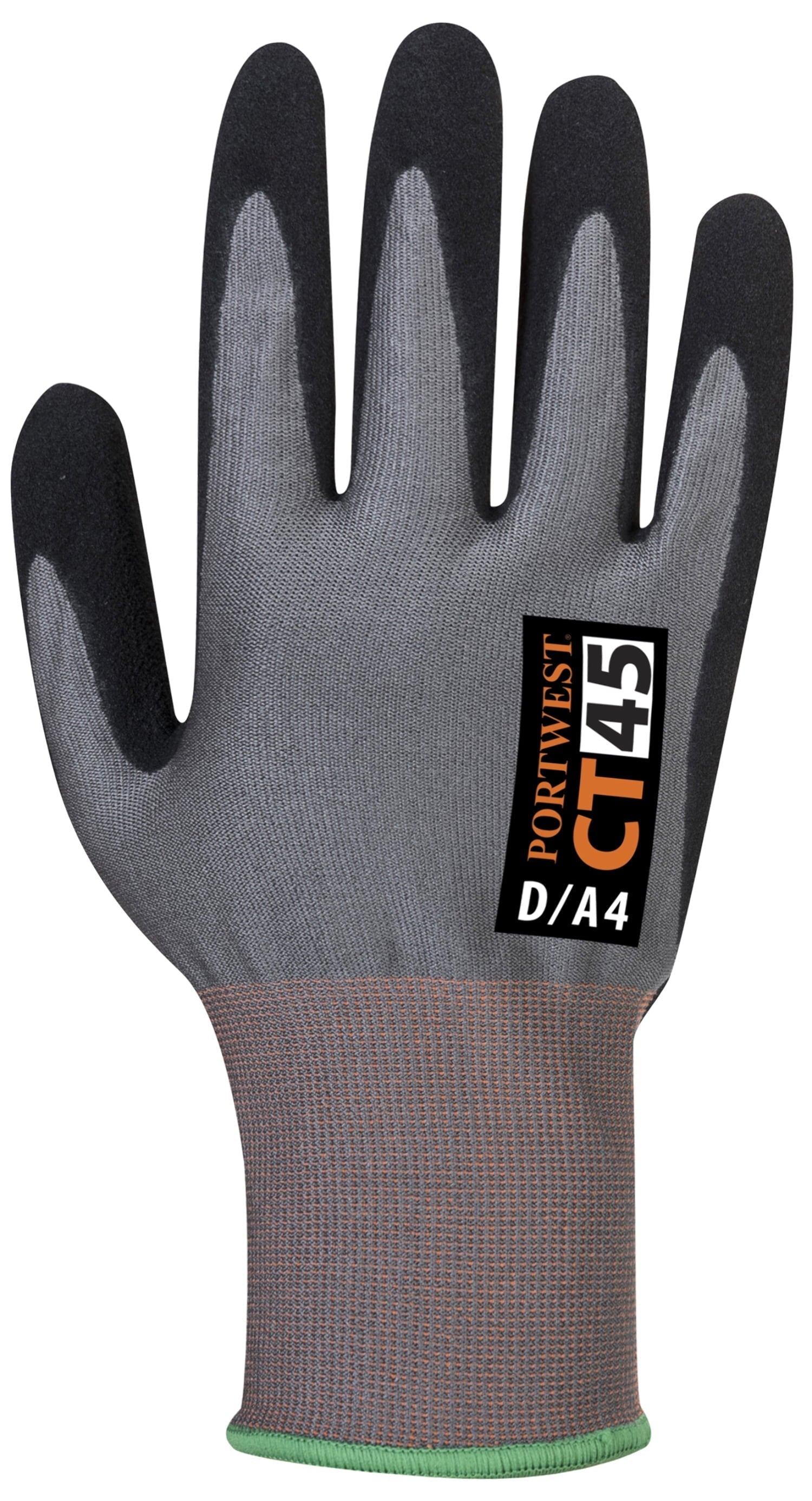 CT45 Cut Resistant D18 Nitrile Work Glove Gray/Black, Large-KarWorkwear