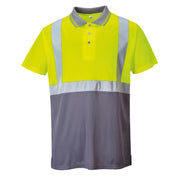 Mens Short Sleeve Two-Tone Hi-Vis Polo Shirt-KarWorkwear