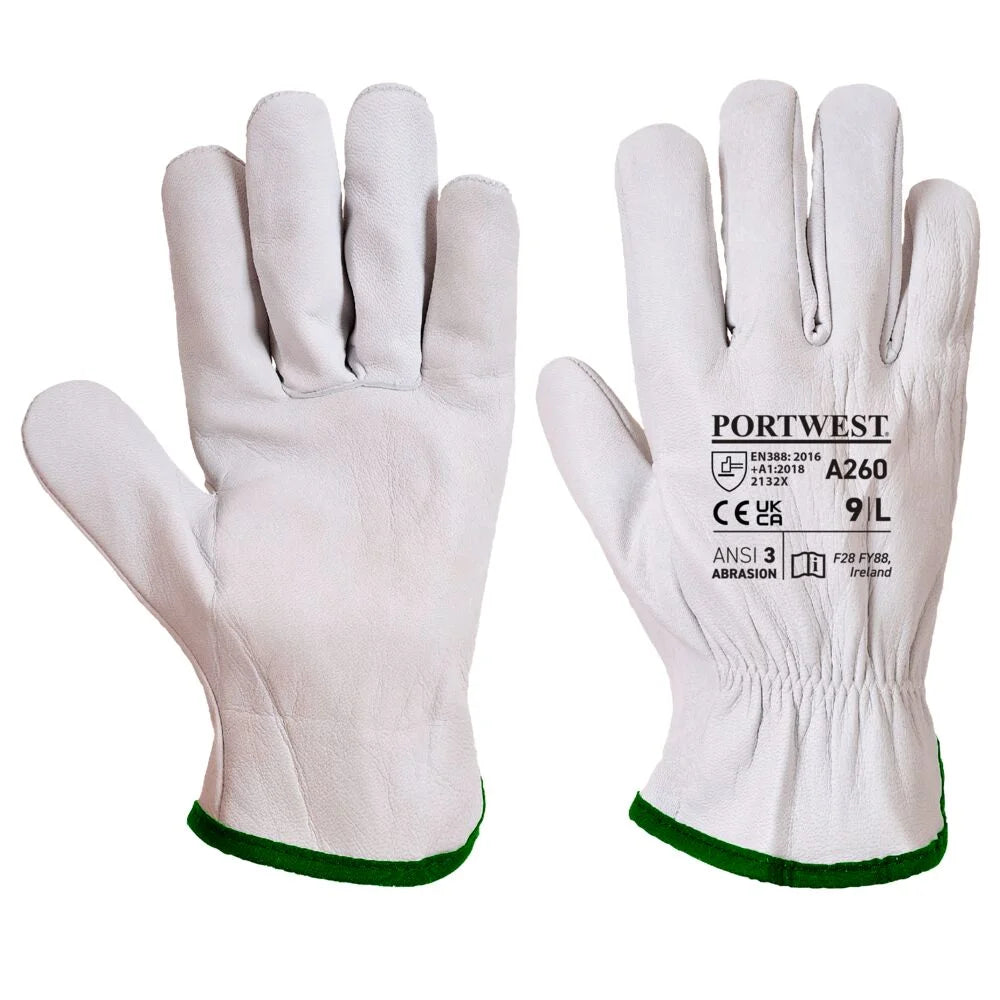 A260 Classic Goat Skin Oves Driver Glove Gray, X-Large-KarWorkwear