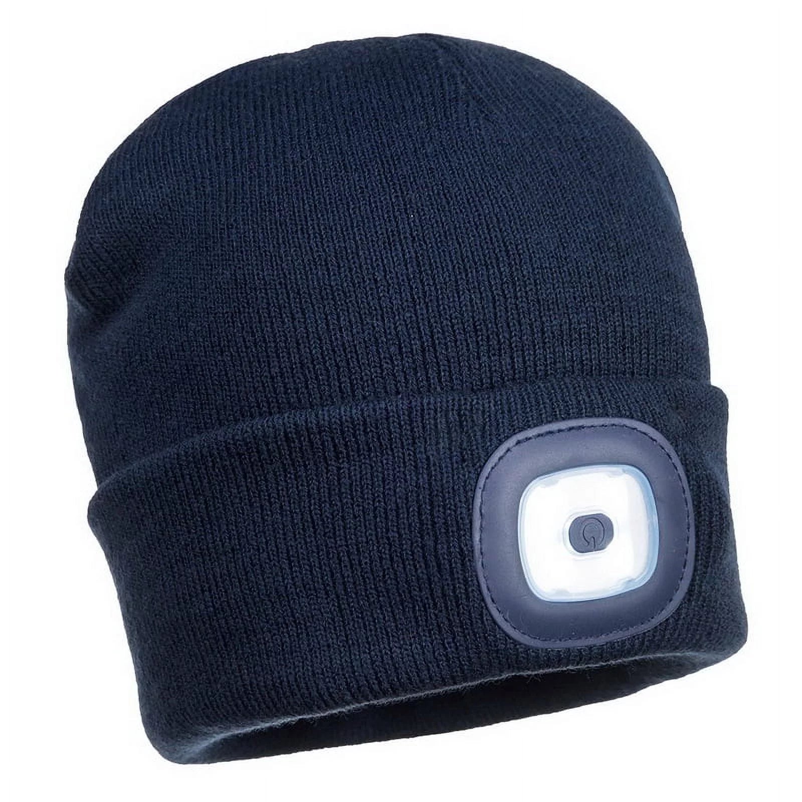 B028 High Performance Rechargeable Twin LED Beanie Gray-KarWorkwear