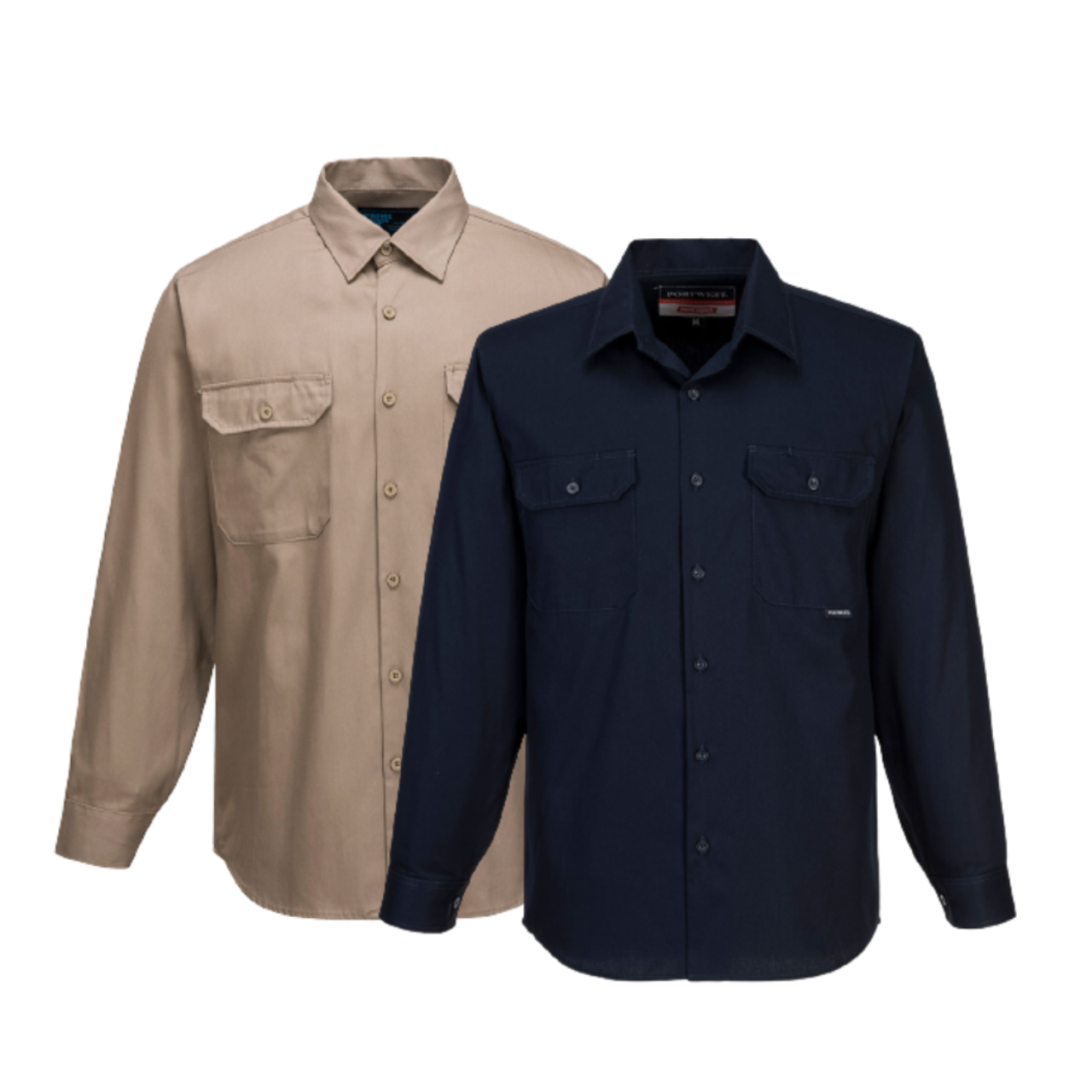 Portwest Adelaide Shirt, Long Sleeve, Regular Weight Button Front Closure MS903-KarWorkwear