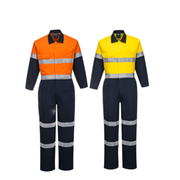 Portwest Mens Regular Weight Coverall Taped Reflective Overalls Cotton MA931-KarWorkwear