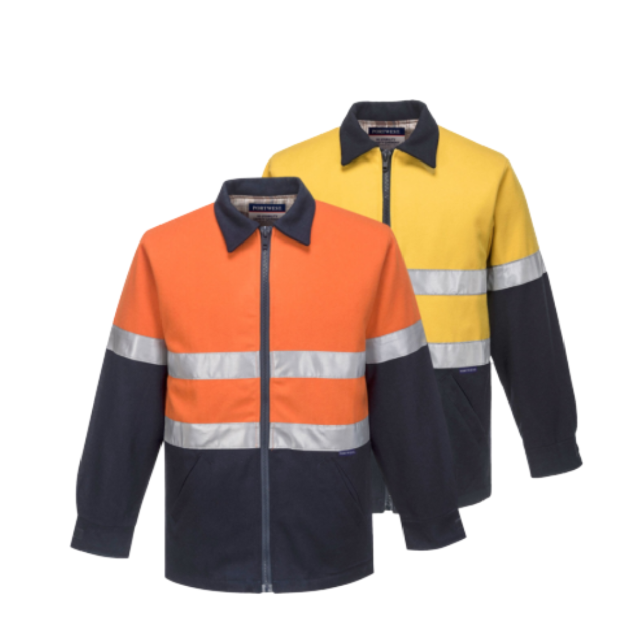 Portwest Mens Wool Blend Bluey Jacket High Vis Day/Night Reflective Safety MW02-KarWorkwear