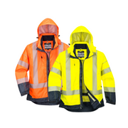 Portwest PW3 Hi-Vis Breathable Jacket 2 Tone Reflective Work Safety Hood T403-KarWorkwear