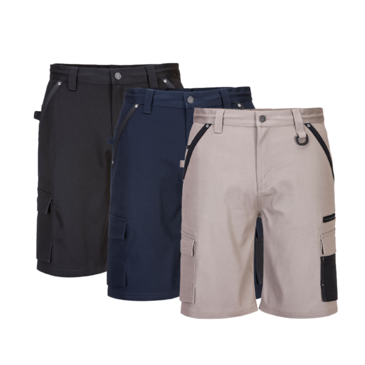 Portwest Slim Fit Stretch Shorts Comfortable 10 Pockets Shorts MP706-KarWorkwear