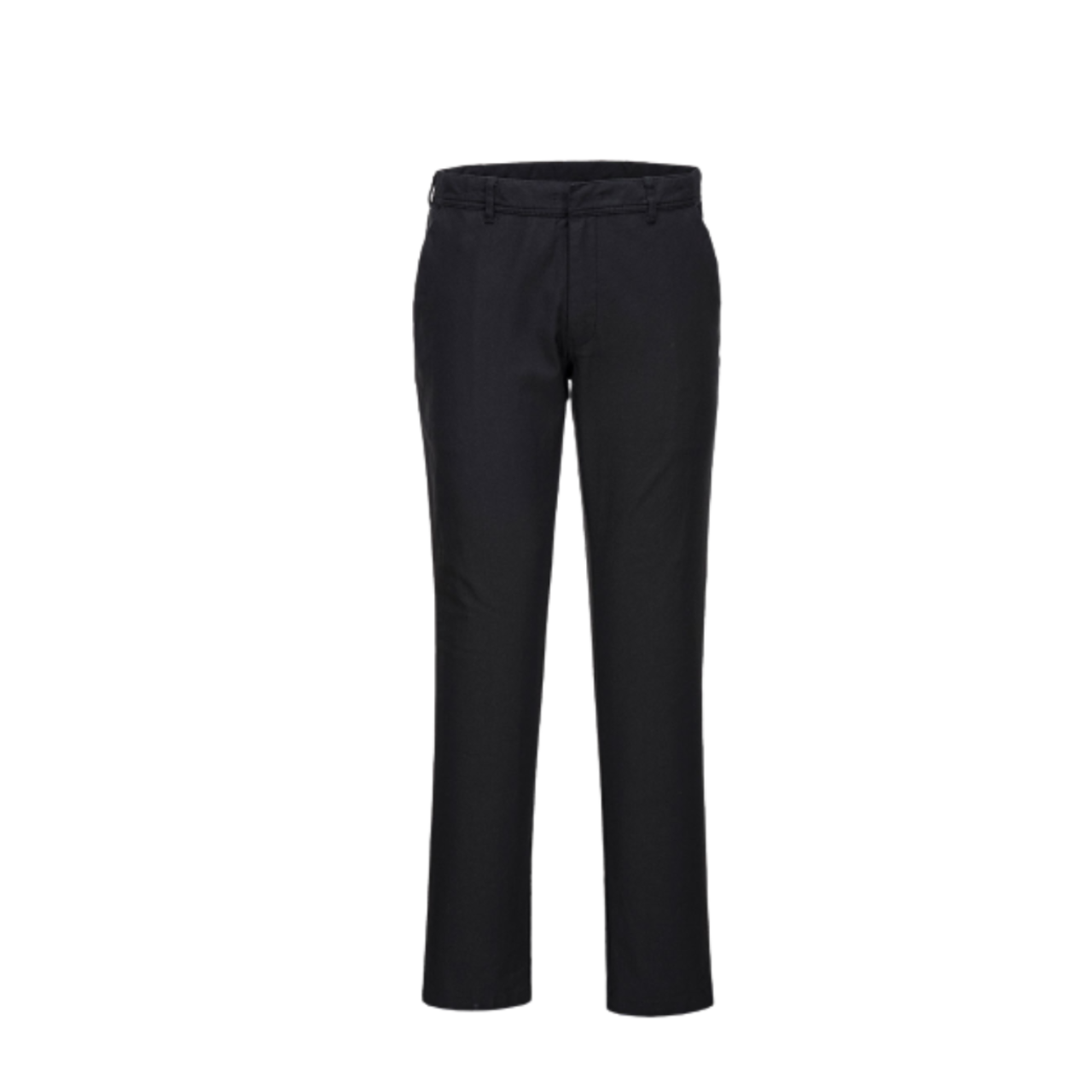 Portwest Stretch Slim Chino Pants Reflective Black Slim Fit Comfy Pant S232-KarWorkwear